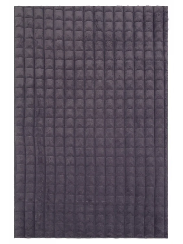 Destan Diamond Desenli Modern Altı Kaymaz Makinede Yıkanabilir Peluş Serisi Antrasit