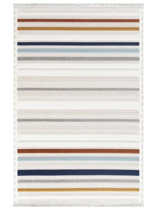 Destan Halı 1804A Renkli İskandinav Hav Toz Vermez Etnik Modern Makine Halısı