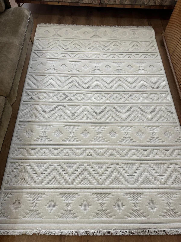 Destan Halı Almond 11406 Iskandinav Tarz Dokuma Modern Desenli Halı