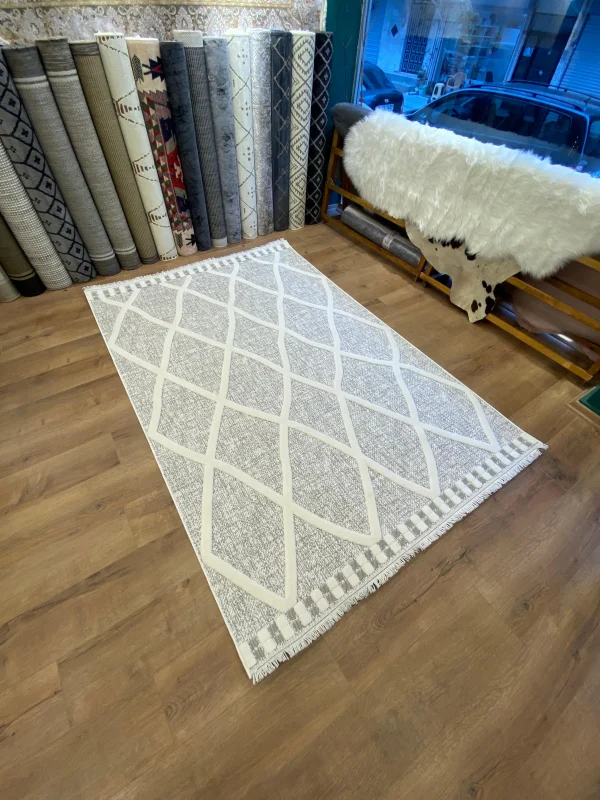 Destan Halı Almond 11405 Iskandinav Tarz Dokuma Modern Desenli Halı