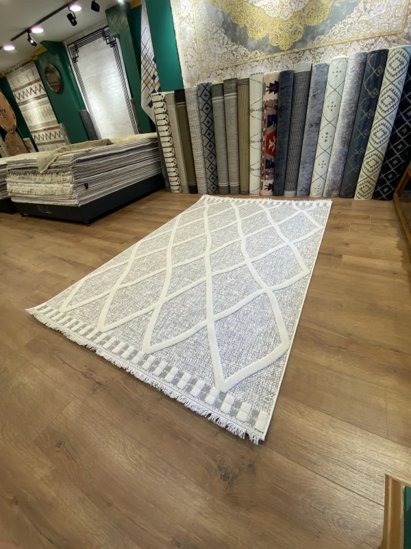 Destan Halı Almond 11405 Iskandinav Tarz Dokuma Modern Desenli Halı