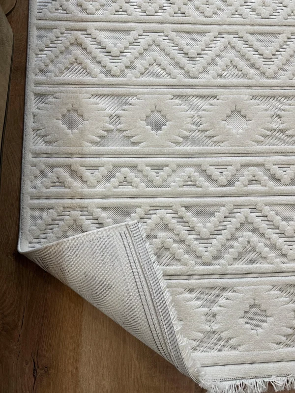 Destan Halı Almond 11406 Iskandinav Tarz Dokuma Modern Desenli Halı