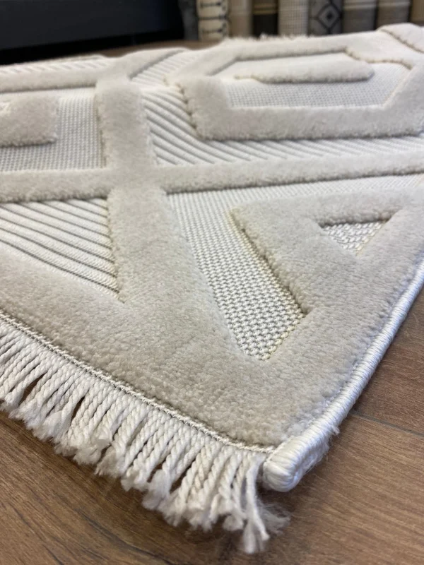 Destan Halı Almond 11404 Iskandinav Tarz Dokuma Modern Desenli Halı