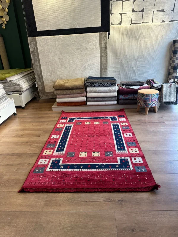 Destan Halı AN01 Anadolu Kilim Etnik Desenli Makinede Yıkanabilir Halı