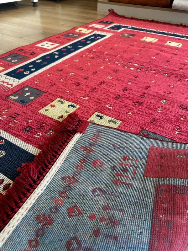 Destan Halı AN01 Anadolu Kilim Etnik Desenli Makinede Yıkanabilir Halı