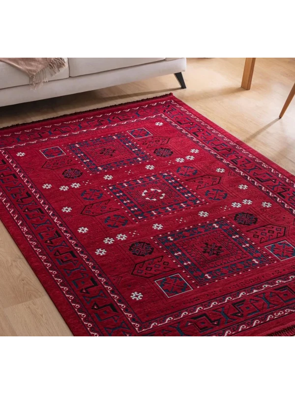 Destan Halı AN03 Anadolu Kilim Etnik Desenli Makinede Yıkanabilir Halı