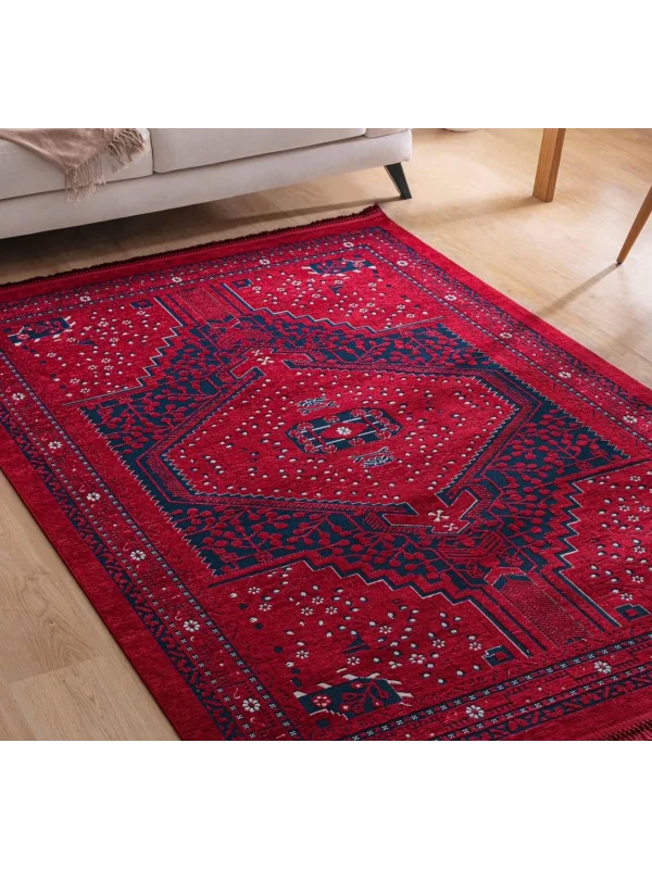 Destan Halı AN04 Anadolu Kilim Etnik Desenli Makinede Yıkanabilir Halı