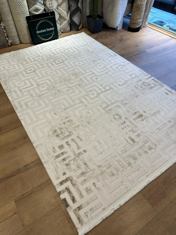 Destan Halı Balance 02 Modern Tasarımlı Uzun Ömürlü Akrilik ve Viskon Salon Halısı