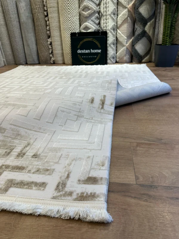 Destan Halı Balance 02 Modern Tasarımlı Uzun Ömürlü Akrilik ve Viskon Salon Halısı