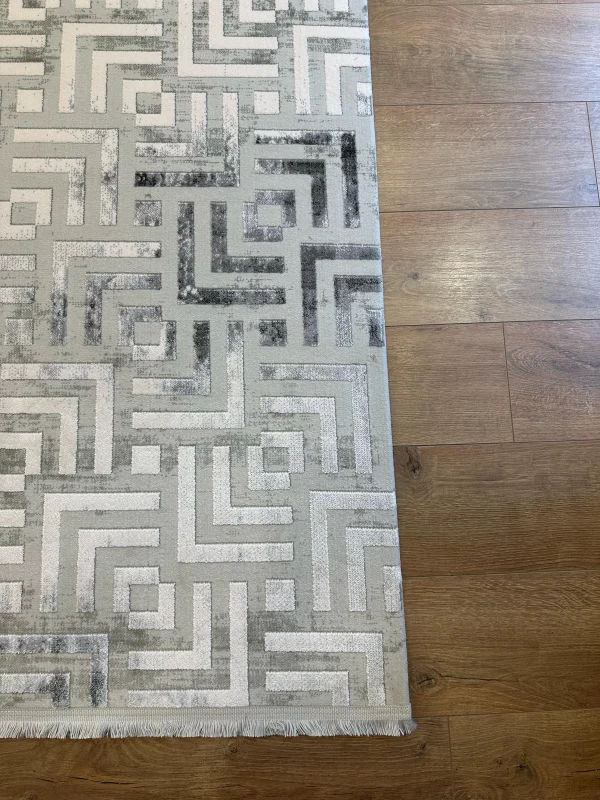 Destan Halı Balance 01 Modern Tasarımlı Uzun Ömürlü Akrilik ve Viskon Salon Halısı