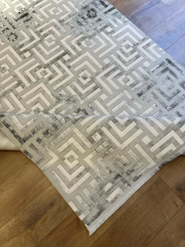 Destan Halı Balance 01 Modern Tasarımlı Uzun Ömürlü Akrilik ve Viskon Salon Halısı