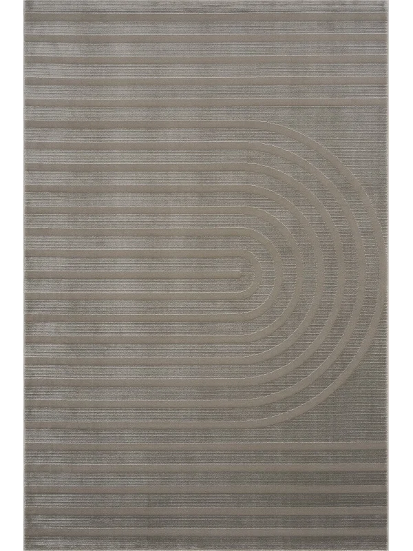 Destan Halı Dark Pulse Robot Süpürgeye Uygun Modern Desenli Kolay Temizlenebilir Salon Halısı A2316B Vizon