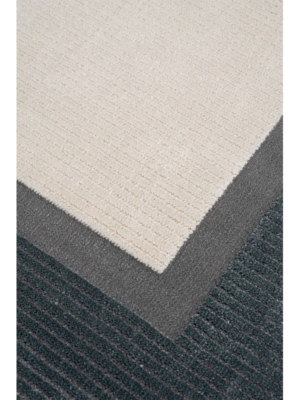 Destan Halı Dark Pulse Robot Süpürgeye Uygun Modern Desenli Kolay Temizlenebilir Salon Halısı A2323E Krem Gri