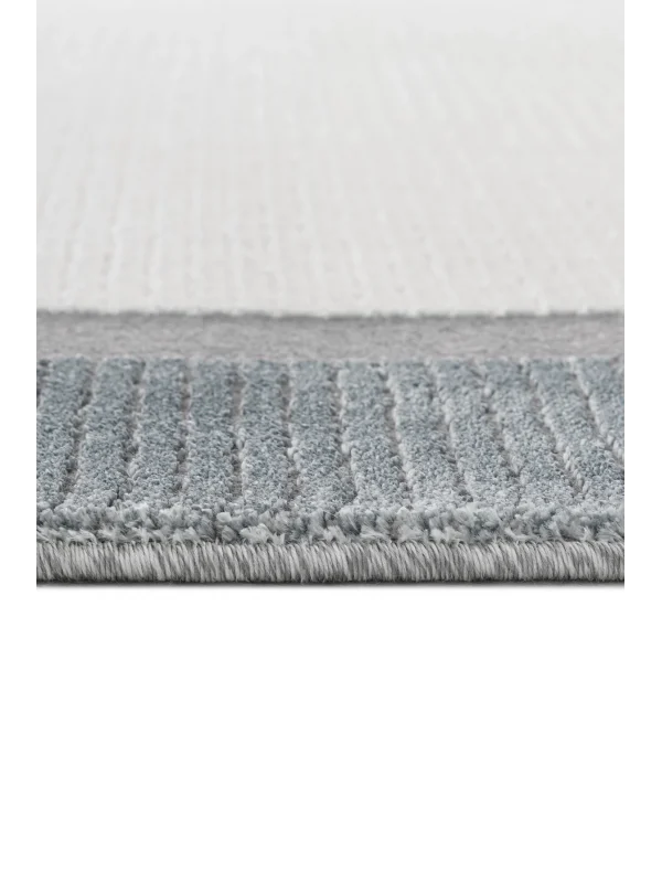 Destan Halı Dark Pulse Robot Süpürgeye Uygun Modern Desenli Kolay Temizlenebilir Salon Halısı A2323E Krem Gri