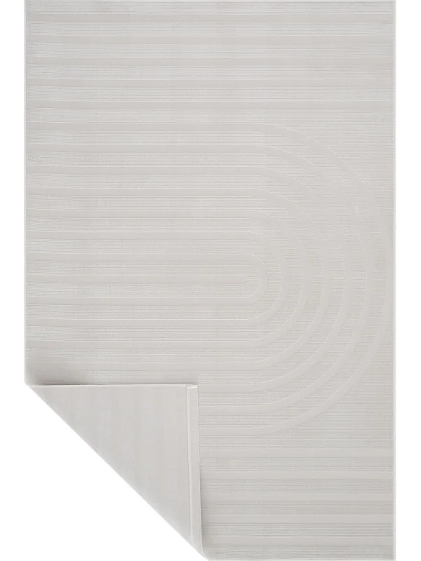 Destan Halı Dark Pulse Robot Süpürgeye Uygun Modern Desenli Kolay Temizlenebilir Salon Halısı Dark Pulse A2316A Krem