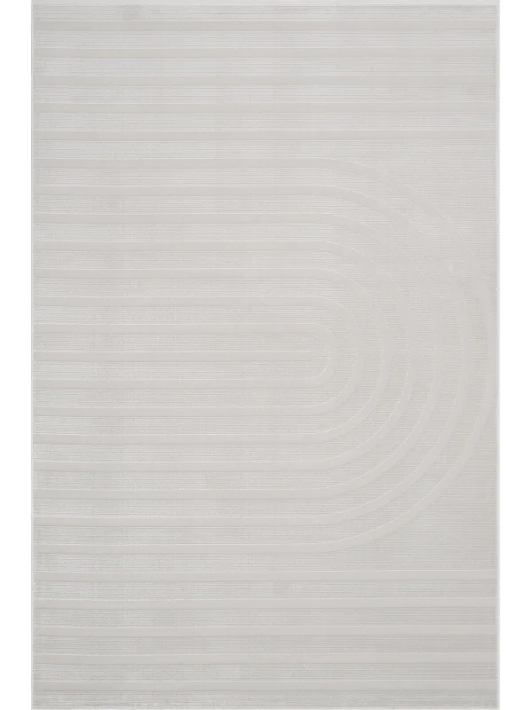 Destan Halı Dark Pulse Robot Süpürgeye Uygun Modern Desenli Kolay Temizlenebilir Salon Halısı Dark Pulse A2316A Krem