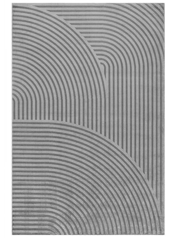 Destan Halı Dark Pulse Robot Süpürgeye Uygun Modern Desenli Kolay Temizlenebilir Salon Halısı Dark Pulse A2322D Gri