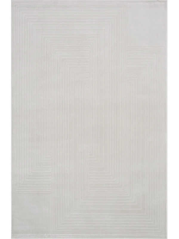 Destan Halı Dark Pulse Robot Süpürgeye Uygun Modern Desenli Kolay Temizlenebilir Salon Halısı Dark Pulse A2371A Krem