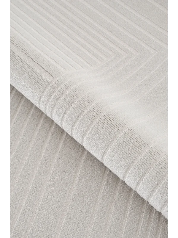 Destan Halı Dark Pulse Robot Süpürgeye Uygun Modern Desenli Kolay Temizlenebilir Salon Halısı Dark Pulse A2371A Krem