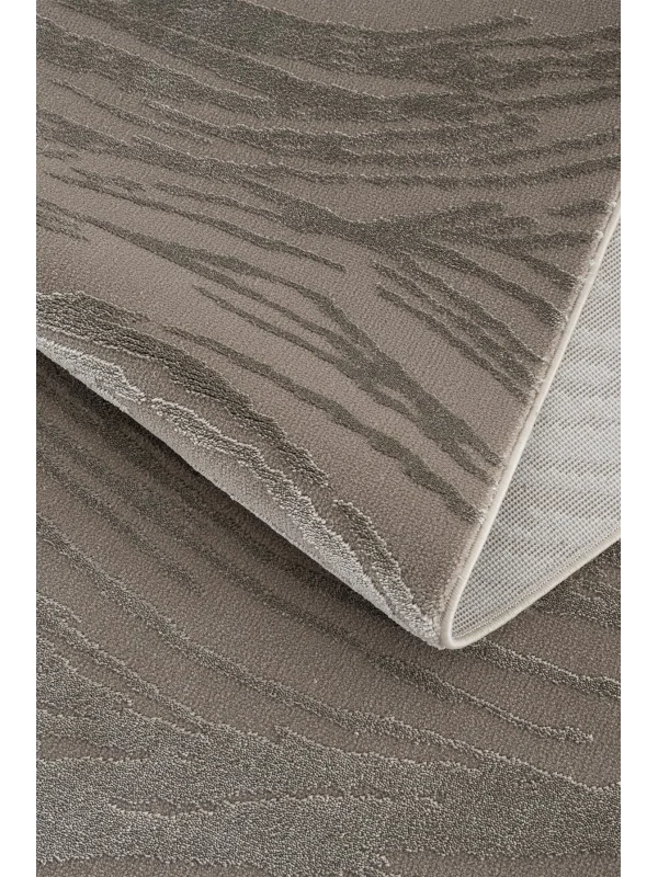 Destan Halı Dark Pulse Robot Süpürgeye Uygun Modern Desenli Kolay Temizlenebilir Salon Halısı Dark Pulse A2373B Vizon