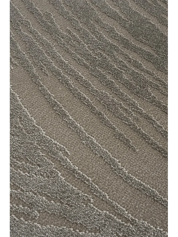 Destan Halı Dark Pulse Robot Süpürgeye Uygun Modern Desenli Kolay Temizlenebilir Salon Halısı Dark Pulse A2373B Vizon