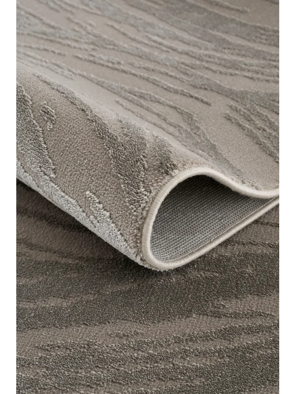 Destan Halı Dark Pulse Robot Süpürgeye Uygun Modern Desenli Kolay Temizlenebilir Salon Halısı Dark Pulse A2373B Vizon