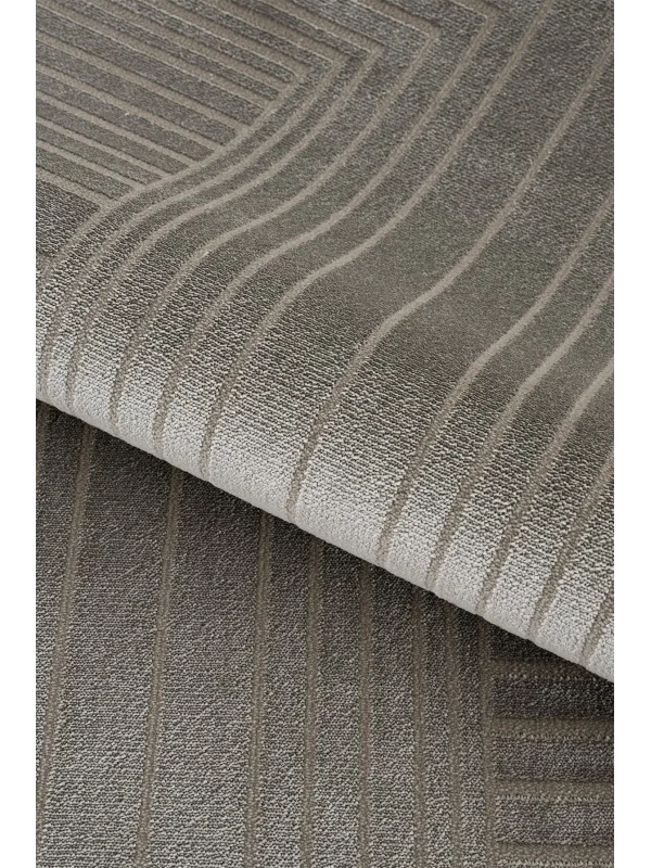 Destan Halı Dark Pulse Robot Süpürgeye Uygun Modern Desenli Kolay Temizlenebilir Salon HalısıDark Pulse A2371B Vizon