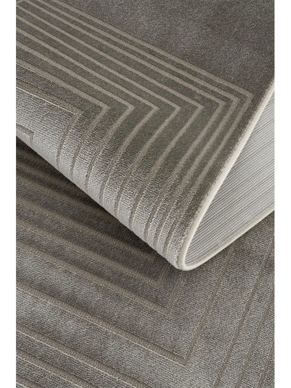 Destan Halı Dark Pulse Robot Süpürgeye Uygun Modern Desenli Kolay Temizlenebilir Salon HalısıDark Pulse A2371B Vizon