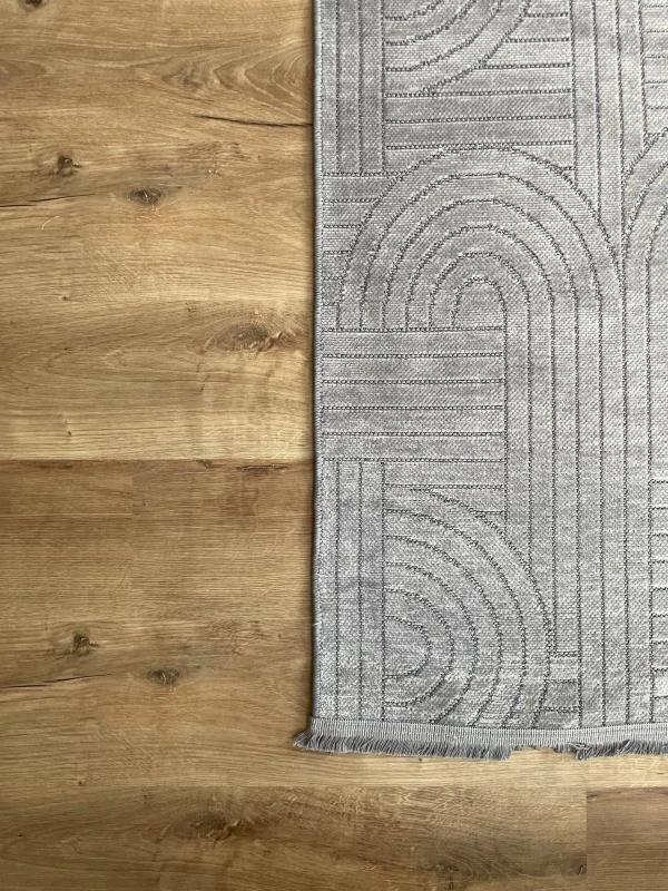 Destan Halı Dokuma Pamuk Taban Kaydırmaz Model Bodo Gri