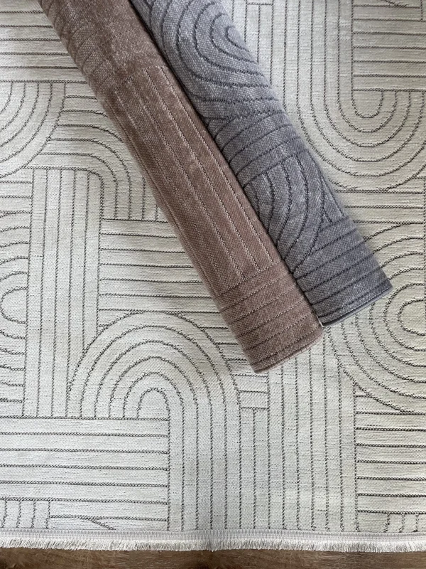 Destan Halı Dokuma Pamuk Taban Kaydırmaz Model Bodo Vizon