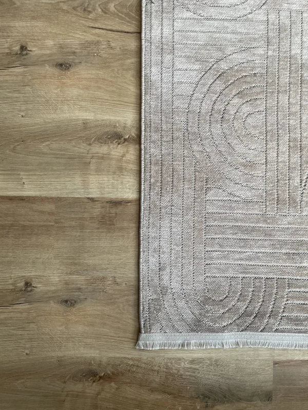 Destan Halı Dokuma Pamuk Taban Kaydırmaz Model Bodo Vizon