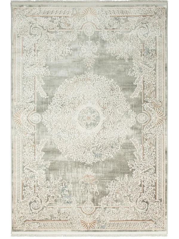 Destan Halı Eskitme Desenli Yumuşak Dokulu Viskon Salon Halısı NV01