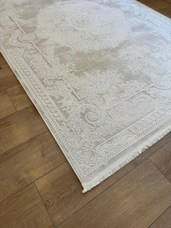 Destan Halı Eskitme Desenli Yumuşak Dokulu Viskon Salon Halısı NV02
