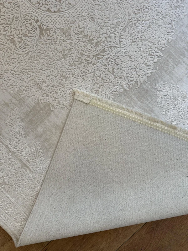 Destan Halı Eskitme Desenli Yumuşak Dokulu Viskon Salon Halısı NV02