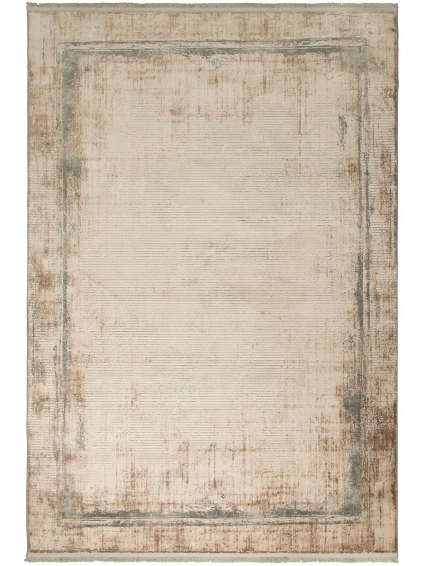 Destan Halı Eskitme Desenli Yumuşak Dokulu Viskon Salon Halısı NV03