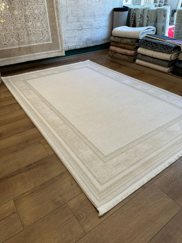 Destan Halı Eskitme Desenli Yumuşak Dokulu Viskon Salon Halısı NV04