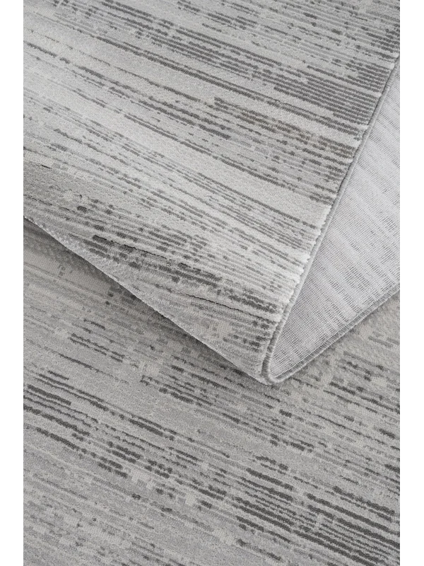 Destan Halı Essential Robot Süpürgeye Uygun Modern Desenli Kolay Temizlenebilir Salon Halısı Essential A2454C Gri