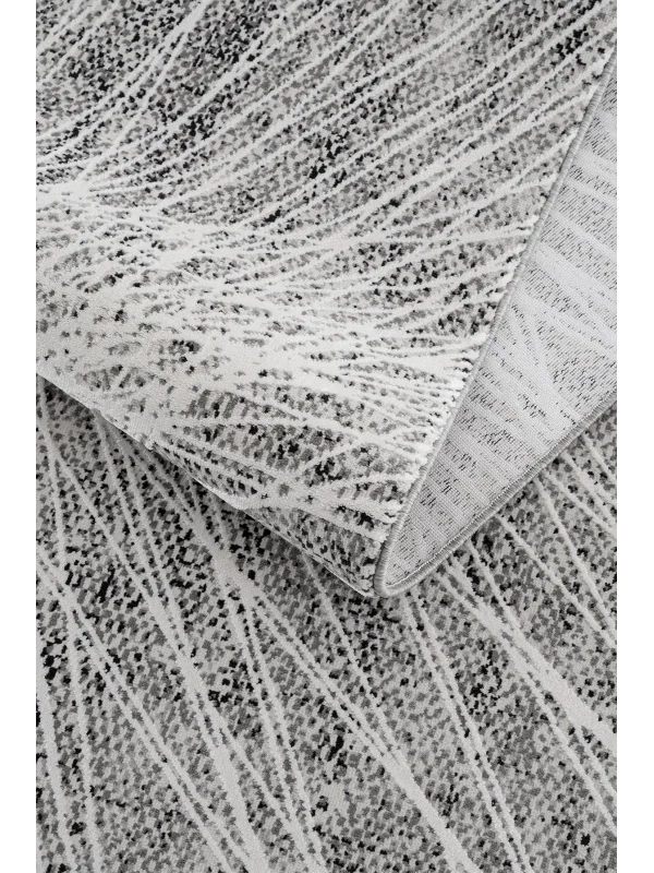 Destan Halı Essential Robot Süpürgeye Uygun Modern Desenli Kolay Temizlenebilir Salon Halısı Essential A2520B Krem Gri