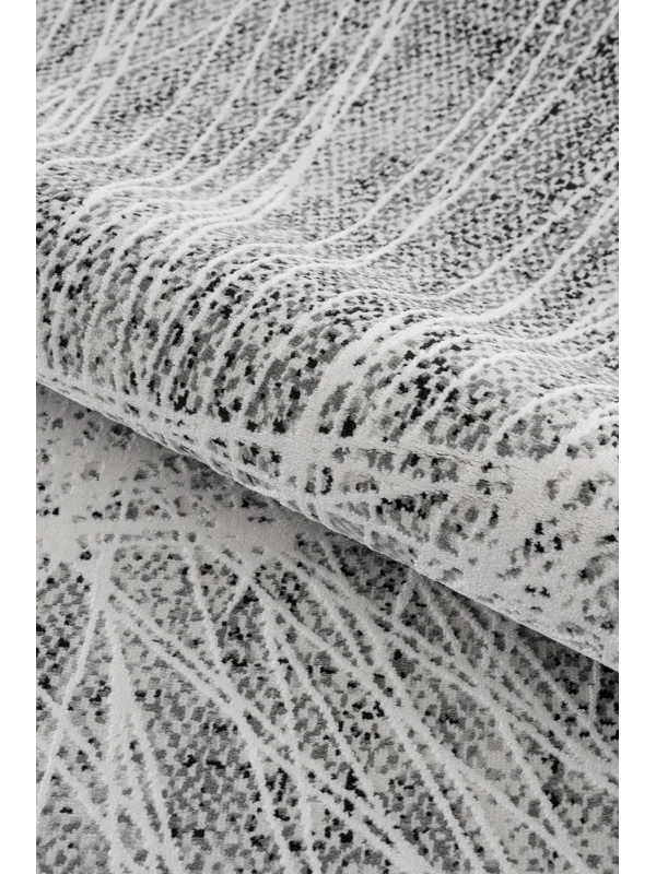 Destan Halı Essential Robot Süpürgeye Uygun Modern Desenli Kolay Temizlenebilir Salon Halısı Essential A2520B Krem Gri