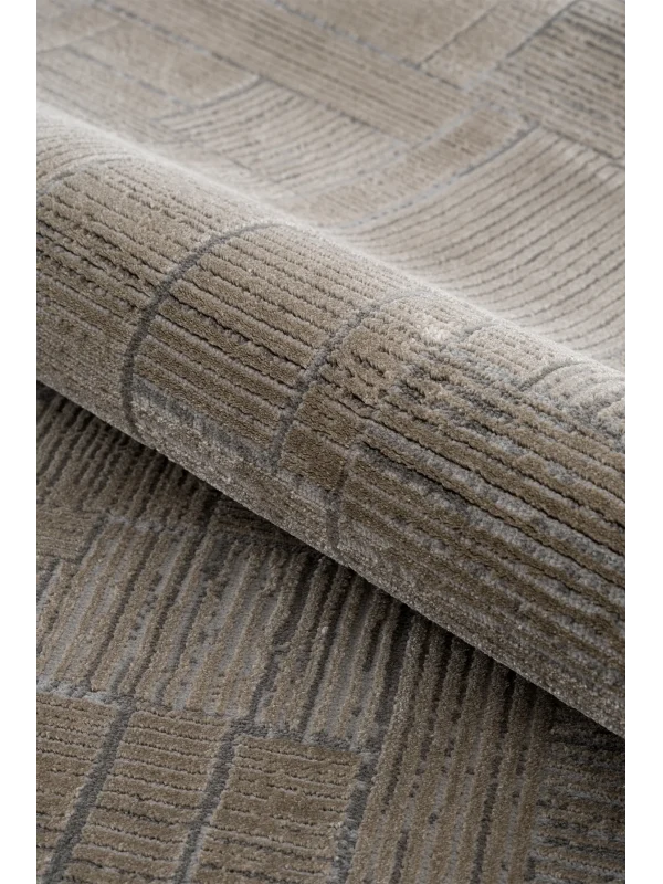 Destan Halı Essential Robot Süpürgeye Uygun Modern Desenli Kolay Temizlenebilir Salon Halısı Essential A2443E Vizon