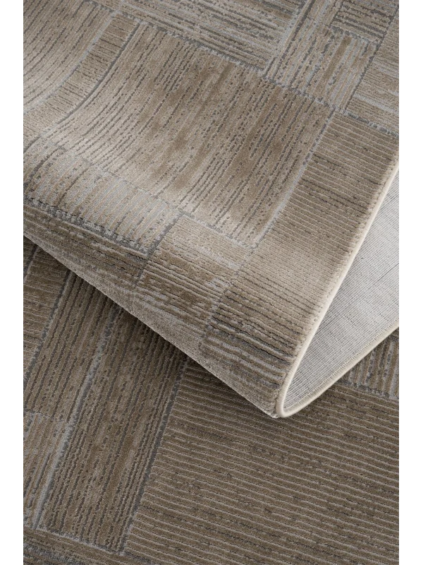 Destan Halı Essential Robot Süpürgeye Uygun Modern Desenli Kolay Temizlenebilir Salon Halısı Essential A2443E Vizon