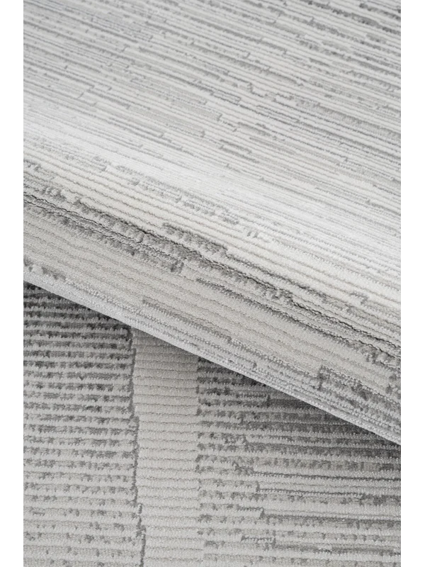 Destan Halı Essential Robot Süpürgeye Uygun Modern Desenli Kolay Temizlenebilir Salon Halısı Essential A2449B Krem Gri