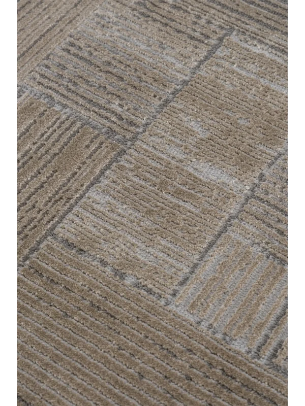 Destan Halı Essential Robot Süpürgeye Uygun Modern Desenli Kolay Temizlenebilir Salon Halısı Essential A2443E Vizon