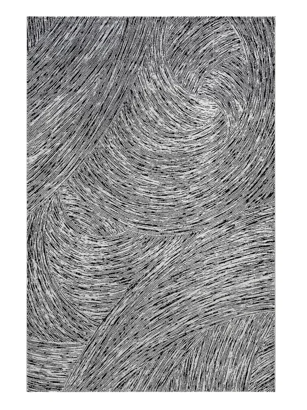 Destan Halı Essential Robot Süpürgeye Uygun Modern Desenli Kolay Temizlenebilir Salon Halısı Essential A2441D Antrasit