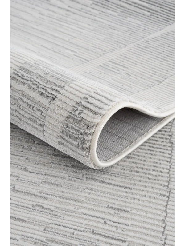 Destan Halı Essential Robot Süpürgeye Uygun Modern Desenli Kolay Temizlenebilir Salon Halısı Essential A2449B Krem Gri