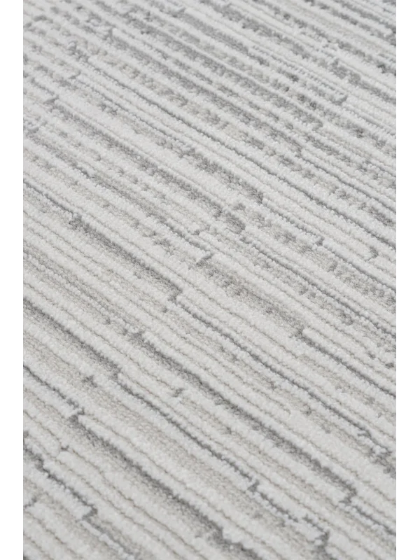 Destan Halı Essential Robot Süpürgeye Uygun Modern Desenli Kolay Temizlenebilir Salon Halısı Essential A2449B Krem Gri