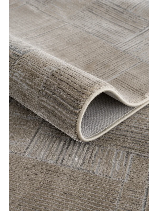 Destan Halı Essential Robot Süpürgeye Uygun Modern Desenli Kolay Temizlenebilir Salon Halısı Essential A2443E Vizon