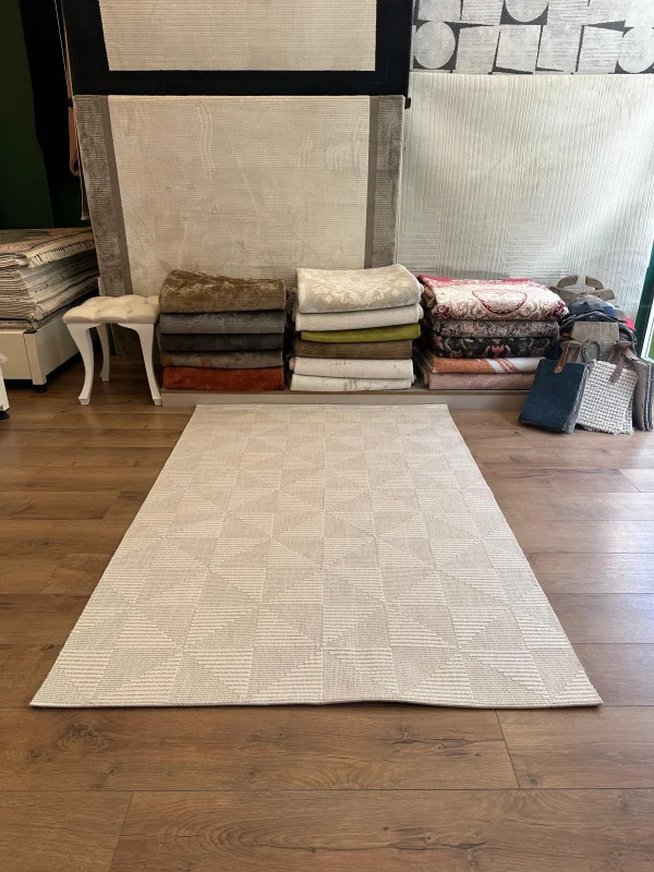 Destan Halı EU5 Sisal Bordürlü Çerçeveli Jüt Sisal Modern Makinada Yıkanabilir Halı