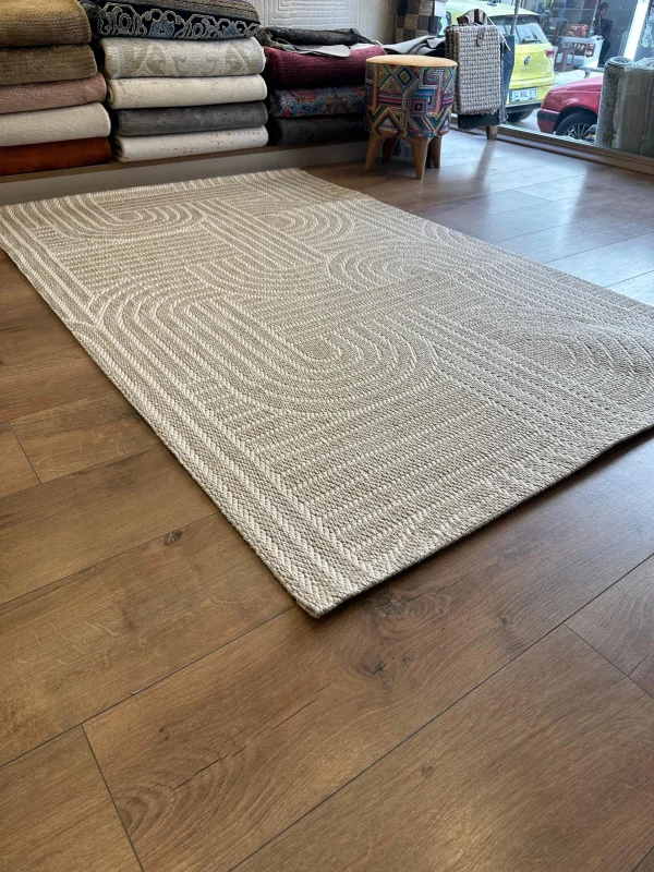 Destan Halı Europa Sisal EU01 Leke Tutmaz ve Dayanıklı Sisal Mutfak Koridor Halısı