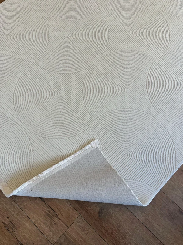 Destan Halı Havana İnce Yapılı ve Modren Hav Toz Vermez Kolay Temizlenebilir Makine Halısı F1014 Krem